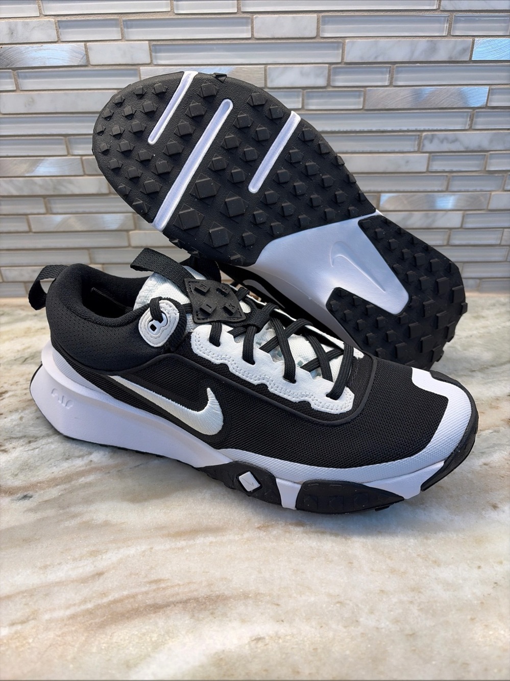 Nike Air Diamond Varsity Size 8.5 Mens Turf Baseball Shoes Black DZ0502-004 New